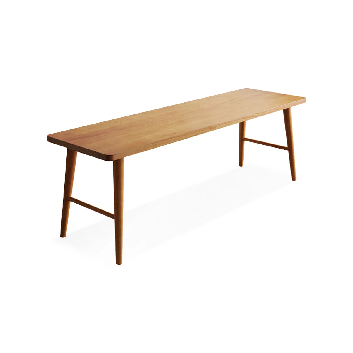 Large Solid Wood Office Desk 78.74 Wide Rectangular Workstation in Brown