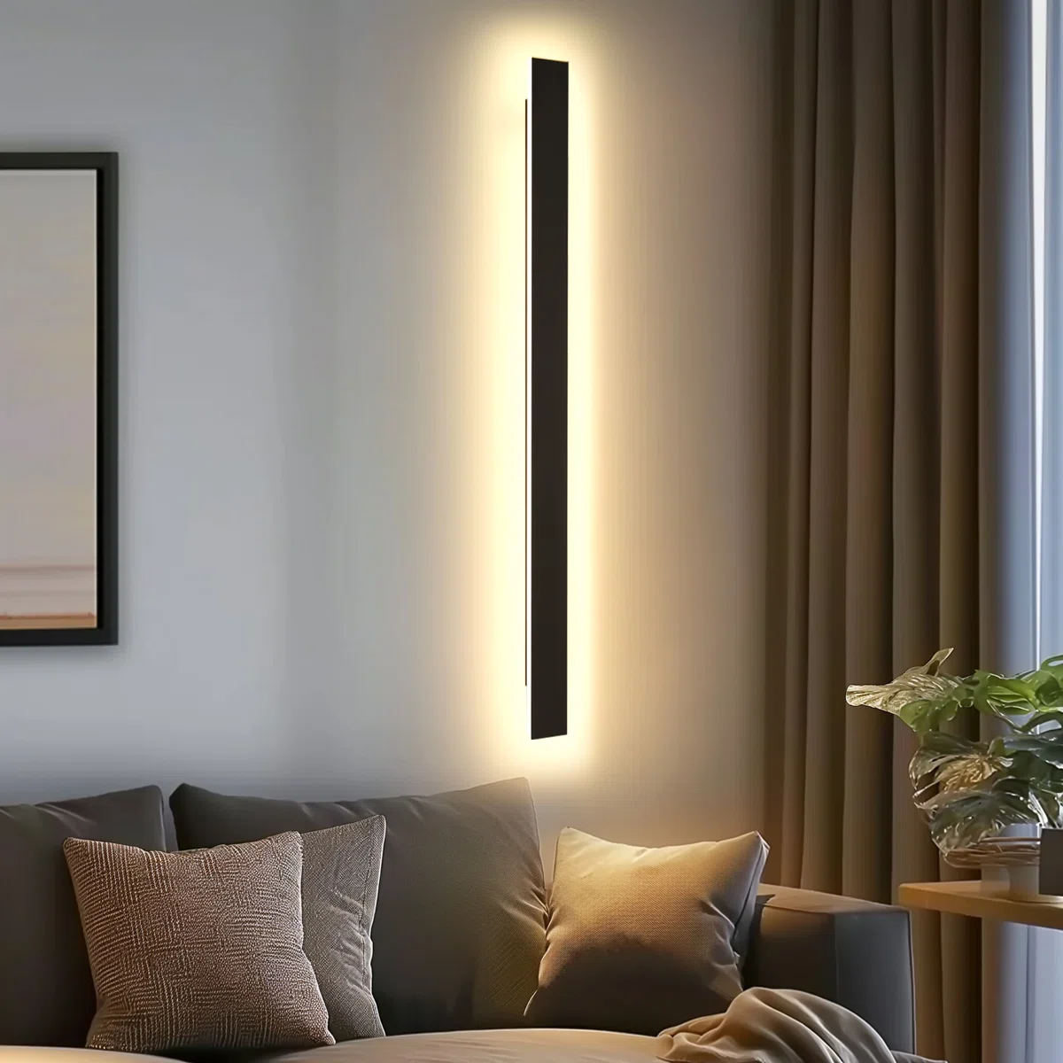 Ivy Bronx Graciemay Aluminum LED Outdoor Wall Light – IP65 Waterproof, Modern Black Sconce, 45.2" H