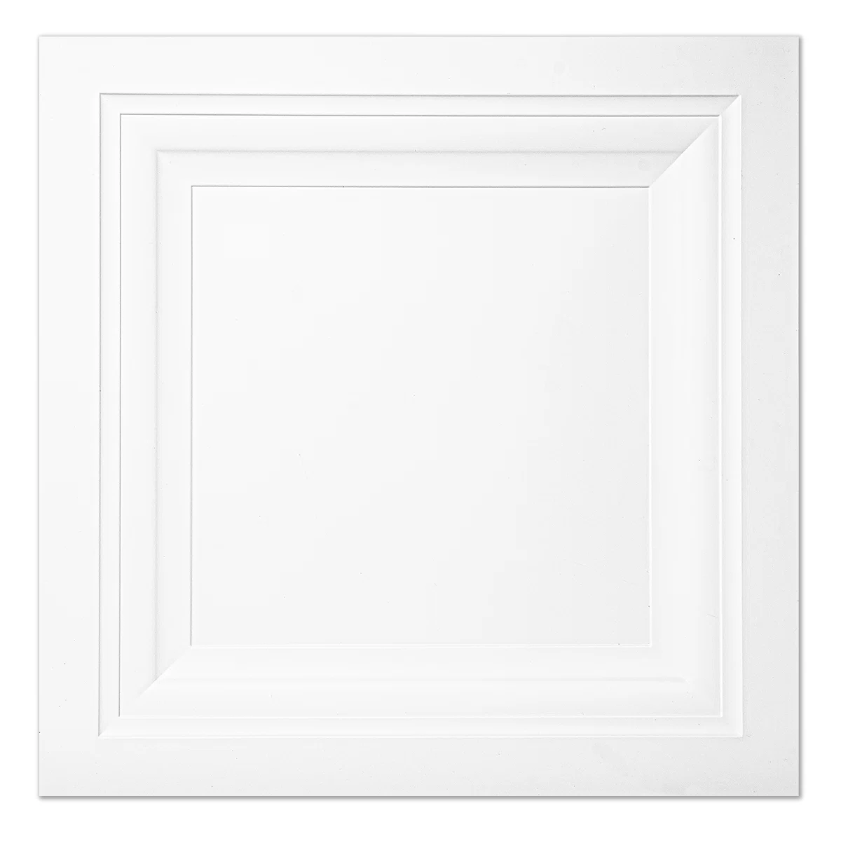 2 ft. x 2 ft. Drop-In Waterproof PVC Ceiling Tile – 12-Pack, White, 3D Design, DIY Friendly