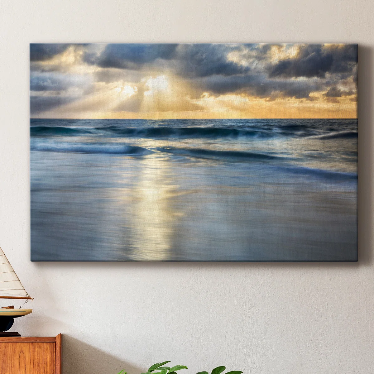 Cloudscape Shore Wrapped Canvas Photograph (36 W x 24 H)