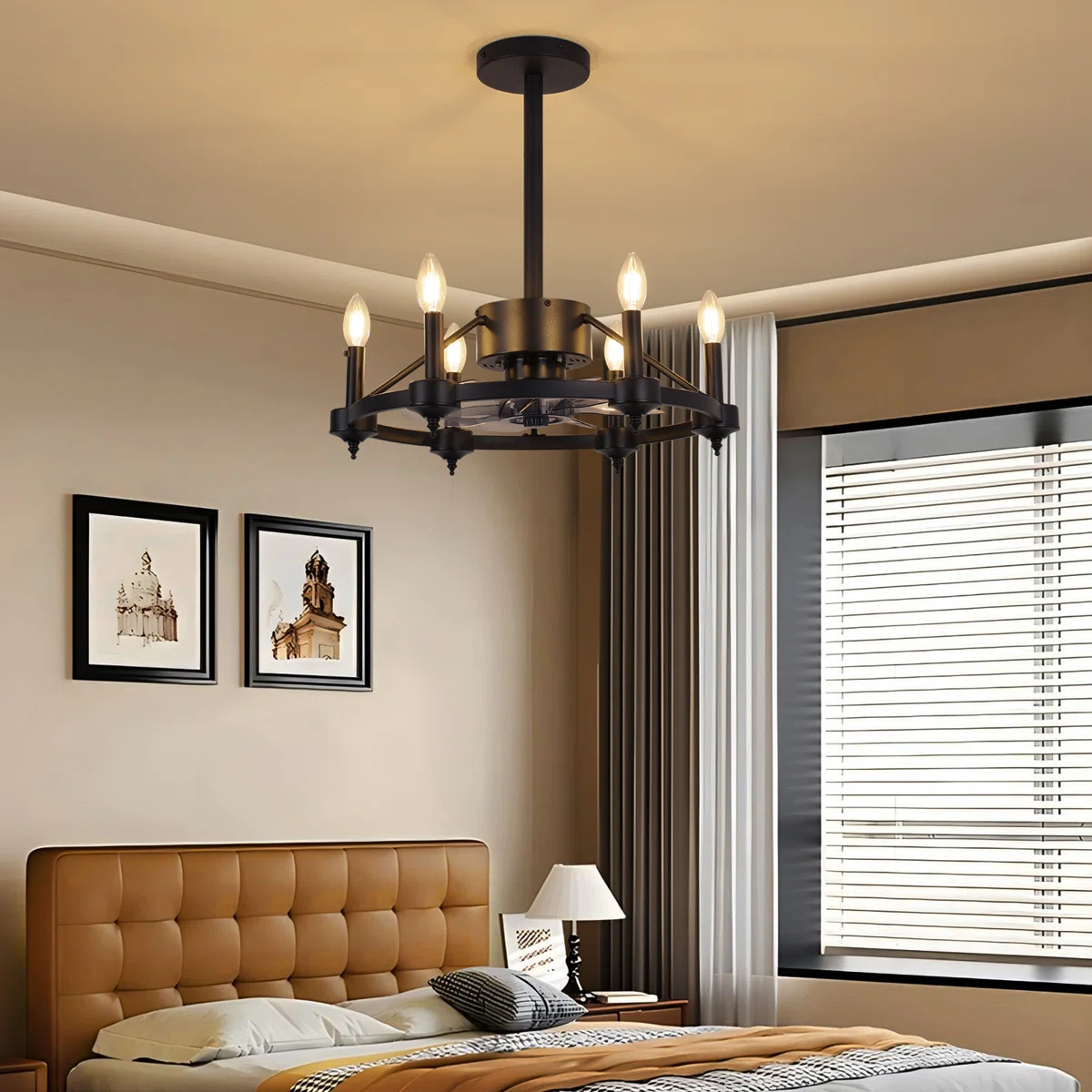 20.5'' Reversible Fandelier Ceiling Fan with Light Kit