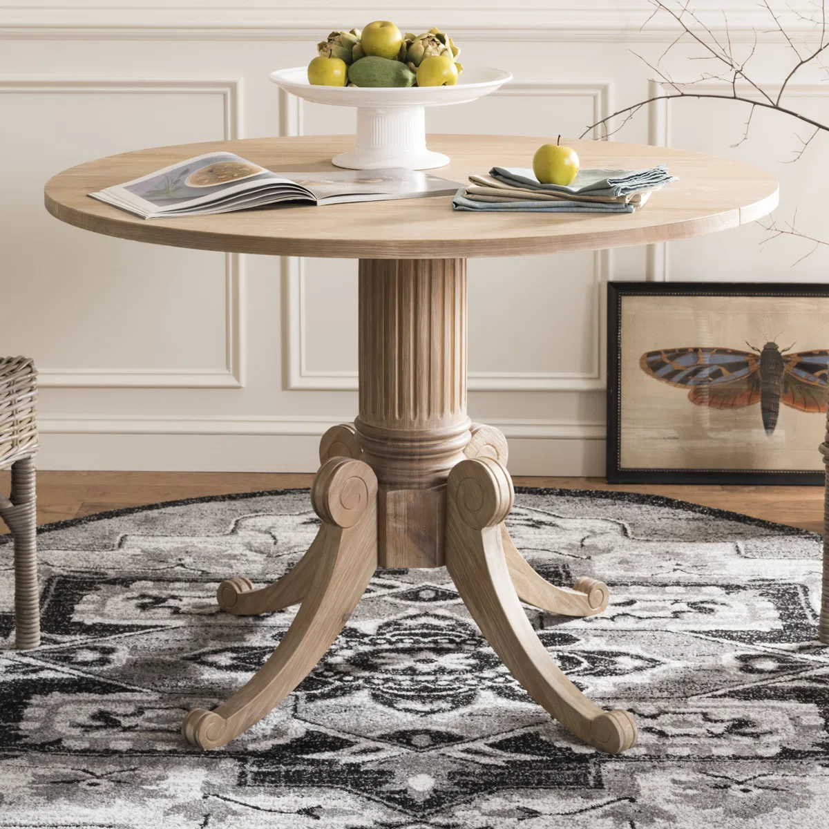 Denholme Extendable Pine Oval Solid Wood Dining Table