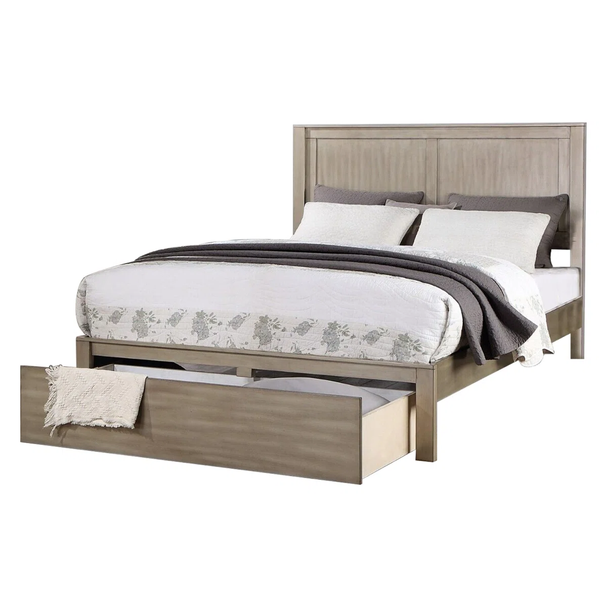 Eve Storage Platform Bed with Drawers – Low Profile Wooden Bed Frame