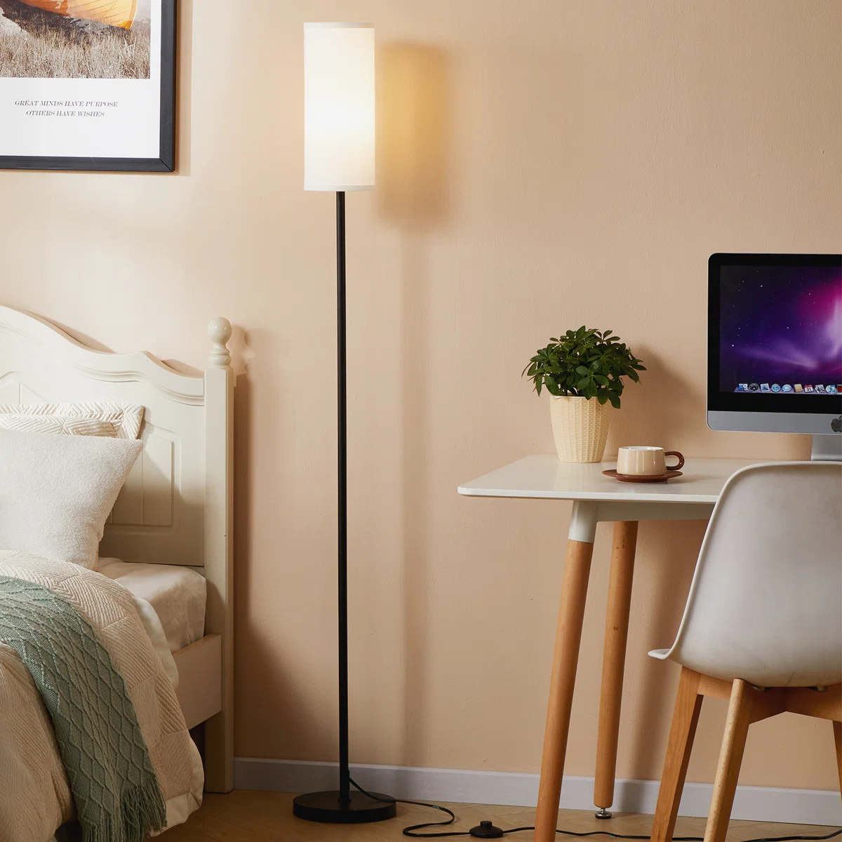 64 Stepless Dimmable Floor Lamp with Remote Control