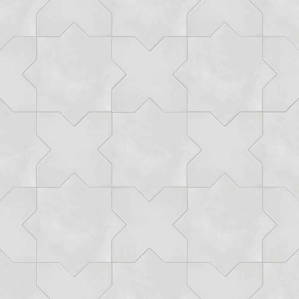 Star & Cross Pattern Porcelain Tile – Geometric Decorative Floor & Wall Tile