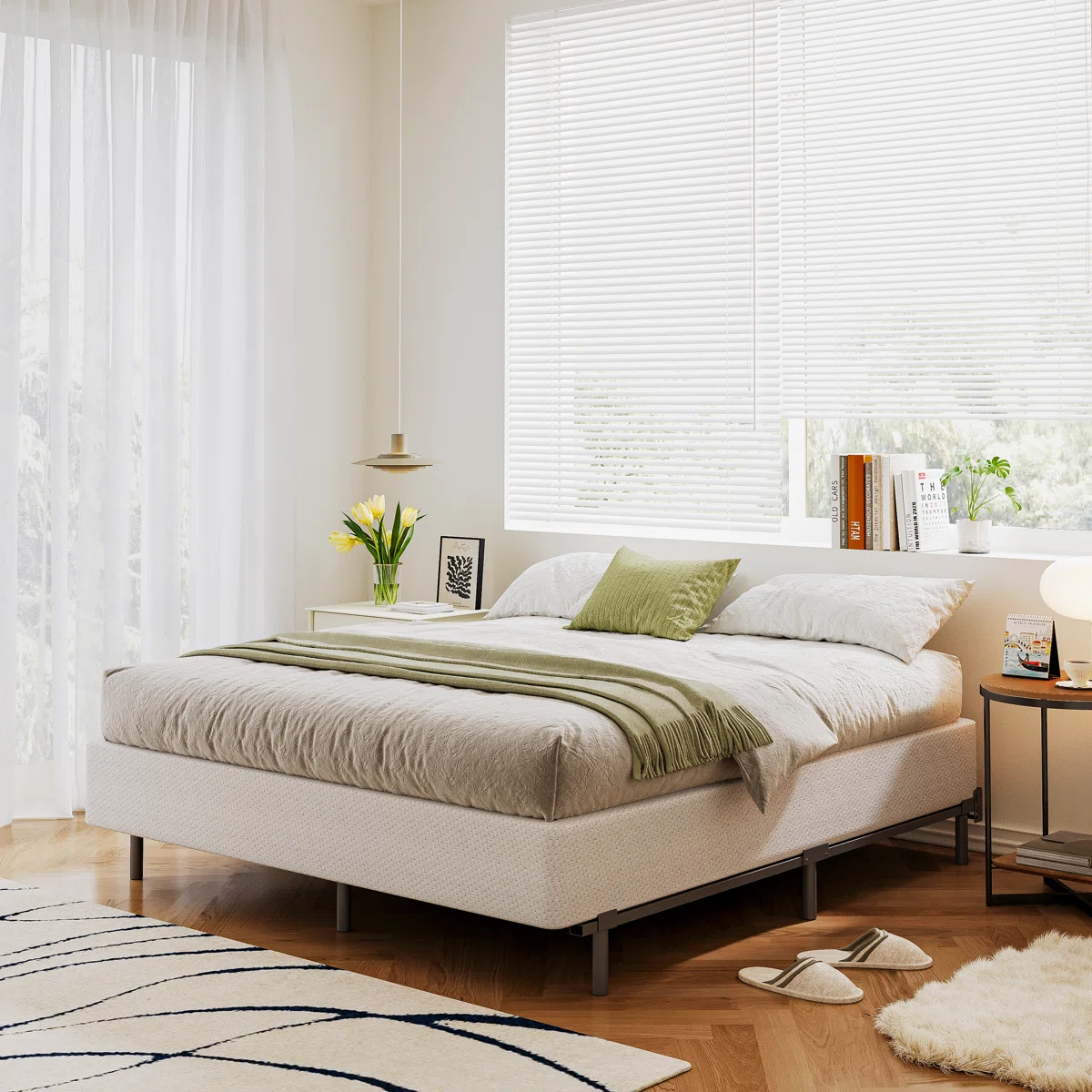 Nazarene 9 Inch Metal Box Spring, Easy Assembly Queen Size