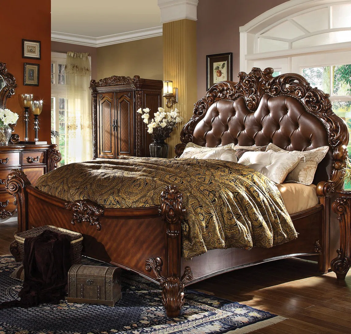 JV Modern King-Size Platform Bed Elegant Wood Frame with Contemporary Design