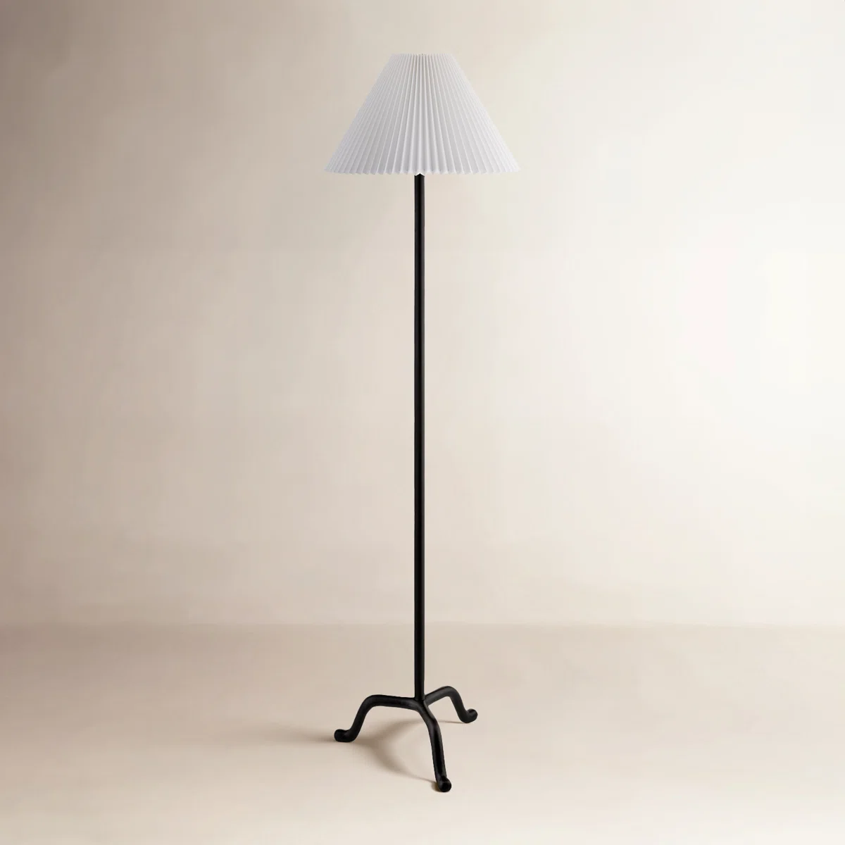 Dani 63" Traditional Floor Lamp – Hand-Painted Iron Body with Linen Shade, Elegant Standing Accent Light for Living Room or Bedroom