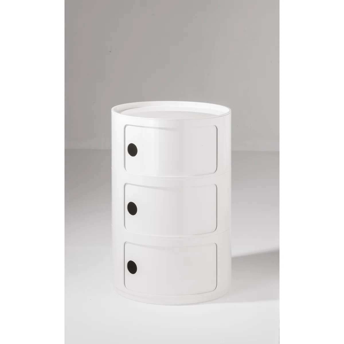 Componibili-Style Round Modular Storage Tower – White Finish