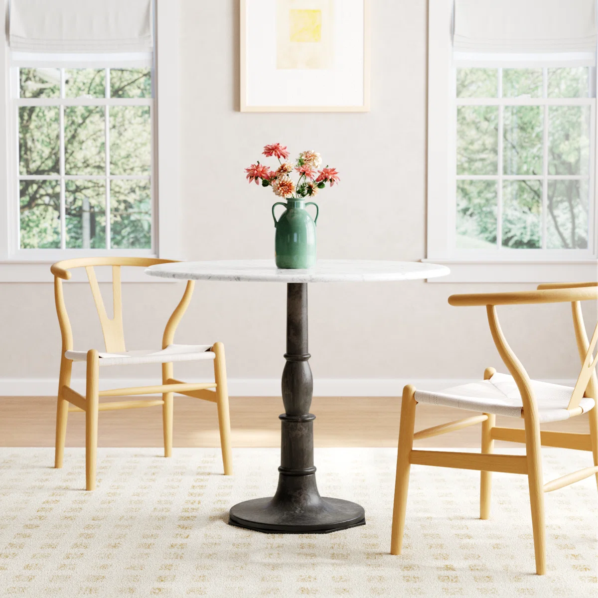 Mickley BISTRO TABLE BASE-CARBON WASH