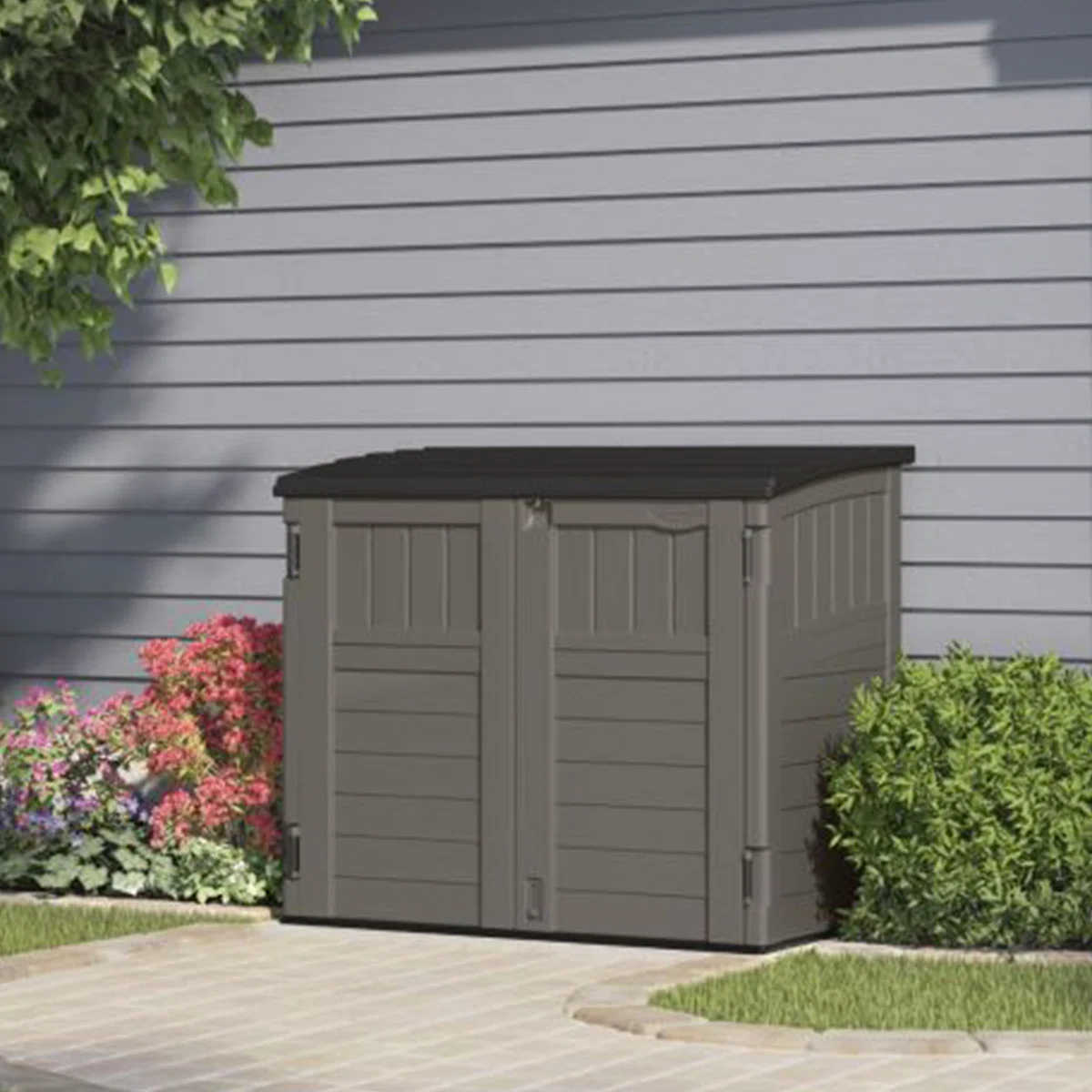 Suncast Outdoor Resin Horizontal Storage Shed