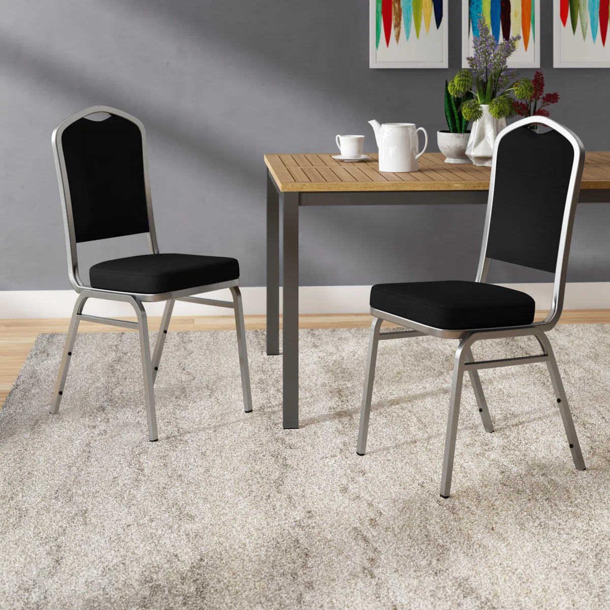 Oliverson Crown Back Stacking Banquet Chair – Commercial-Grade Upholstered Event Chair with 500 lb Capacity