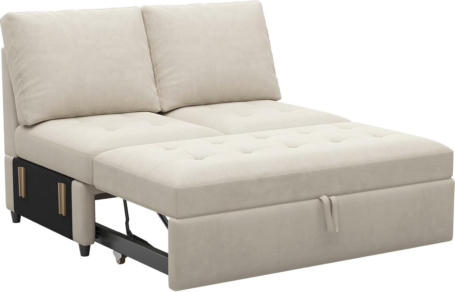 HONBAY Carton B1: Pull Out Sofa Bed Module & Parts – Beige Modular Sectional Sleeper Module, Pull‑Out Bed Function