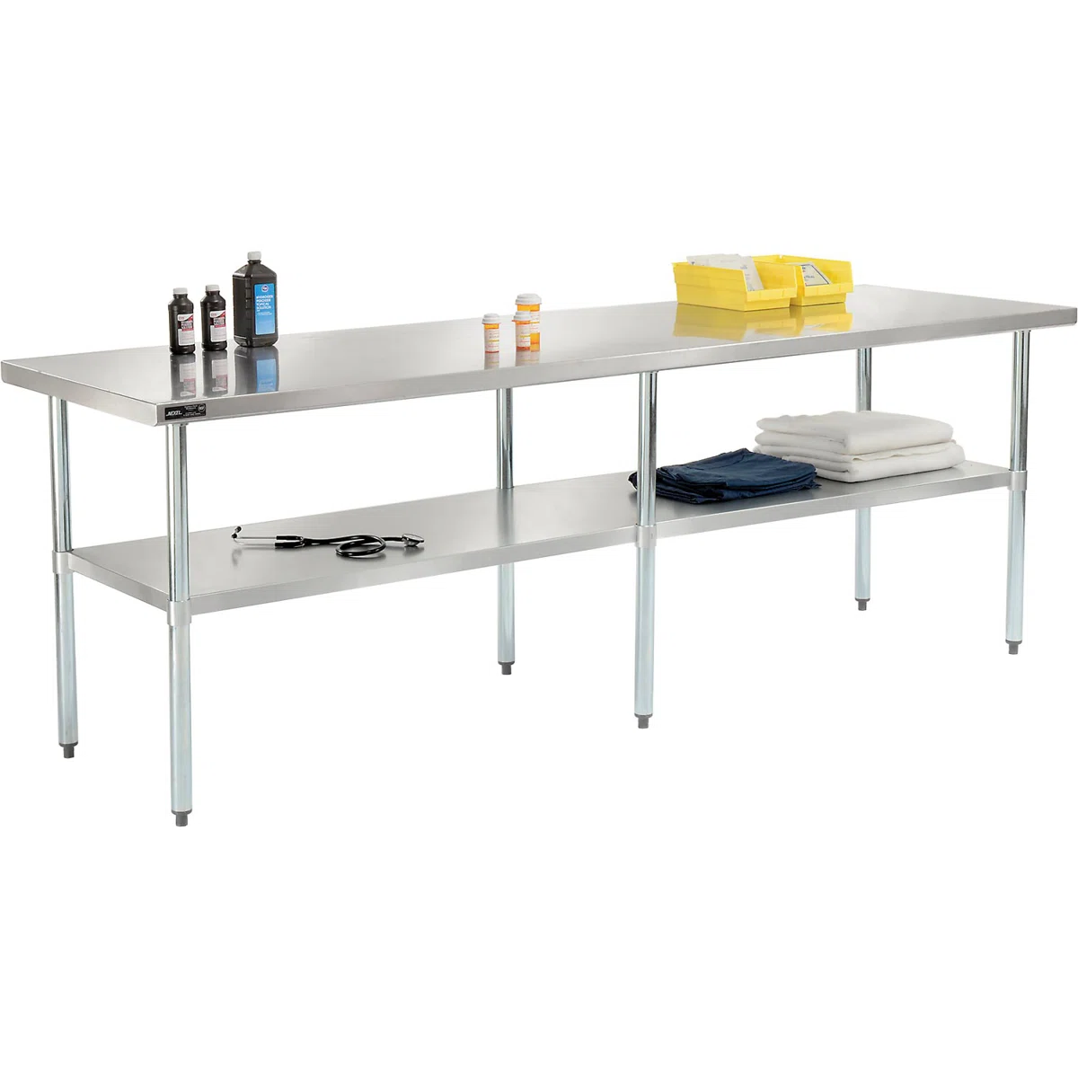 Nexel 96'' W Stainless Steel Top Workbench